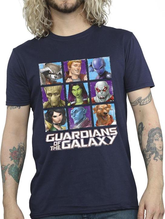 Actual product image Guardians of the Galaxy Mens Character Squares T-Shirt (4XL)