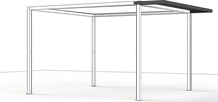 Actual product image Siena Garden Pergola extension de toit anthracite (60 cm, 315 cm)