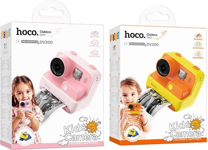Image du produit Hoco Headphone with microphone digital kids camera with printer DV200 yellow