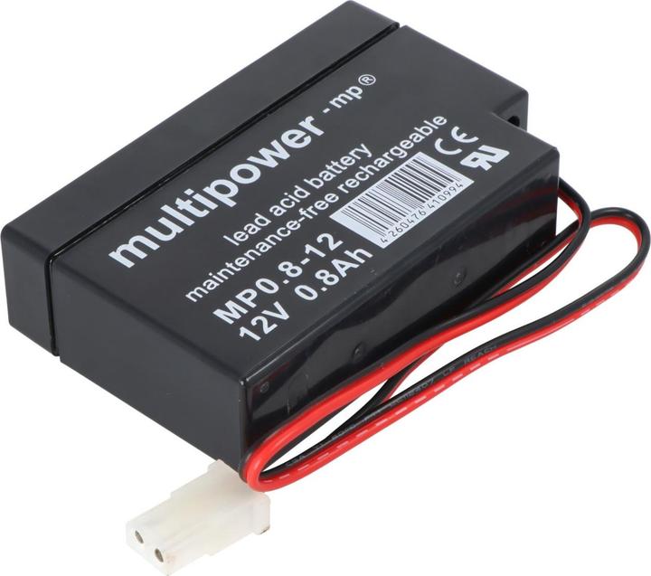 Immagine prodotto Multipower Akku MP0.8-12AMP mit AMP Stecker Buchse (12V)