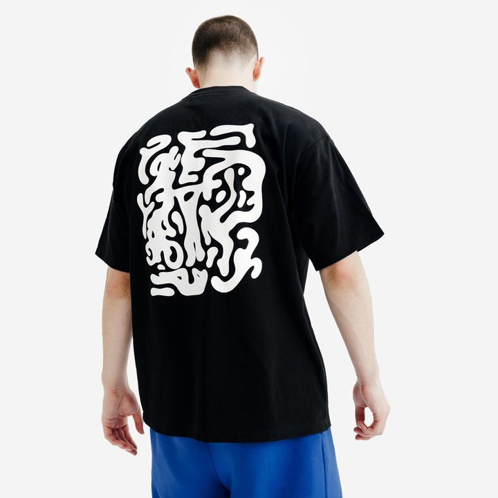 Image du produit Decathlon T-shirt graph relax mixte, noir (XS)