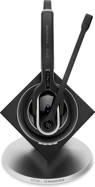 Produktbild EPOS SENNHEISER IMPACT DW Pro 1 ML - UK, Kopfhörer, Kopfband, Büro/Callcenter, Schwarz, Silber, Mo (Kabellos)