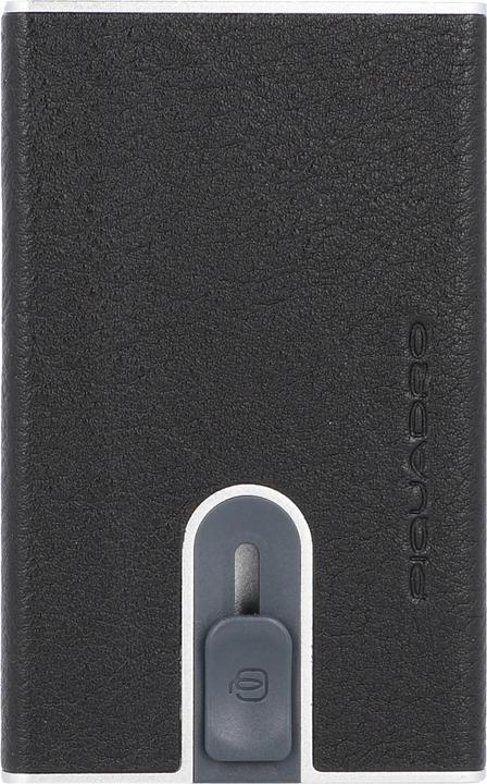 Actual product image Piquadro Leather Card Holder, PP5358B3R, Black, Unisex