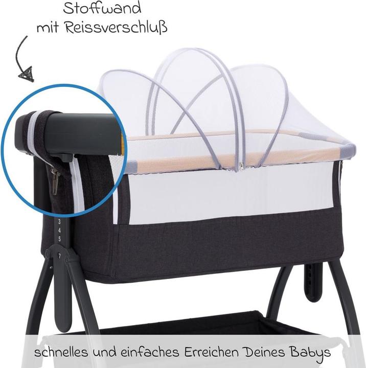 Produktbild Fillikid Beistellbett Scandic grau melange