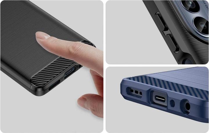 Actual product image Hurtel Carbon Case for Motorola Moto G62 5G flexible silicone carbon cover black (Motorola Moto G62 5G)