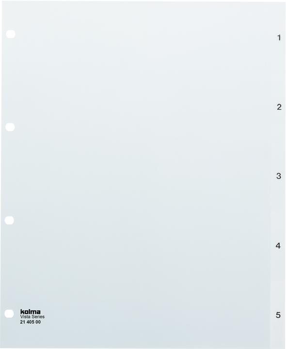 Image du produit Kolma Intercalaire A4 XL Vista 1-5 5 pièces transparent incolore
