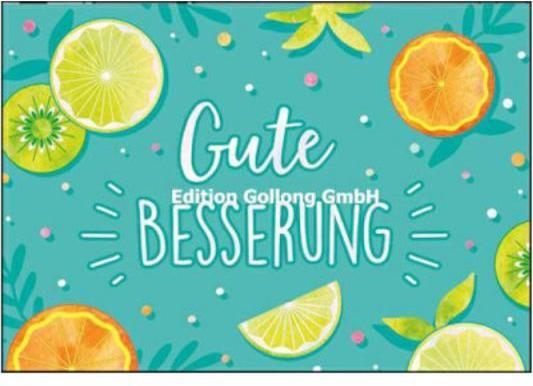 Produktbild Edition Gollong Genesungskarte Gute Besserung, frischen Frucht-Schnitzen