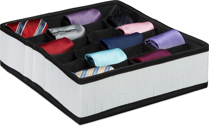 Produktbild Relaxdays Krawattenbox (1 x, 30 x 33 x 10 cm)