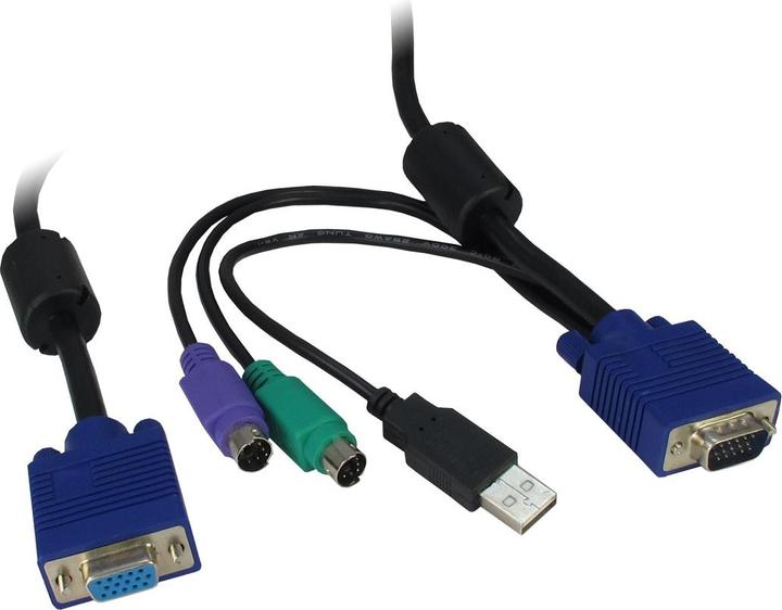 Produktbild Intertech IPC KVM-Kabel VGA/PS2/USB, Länge