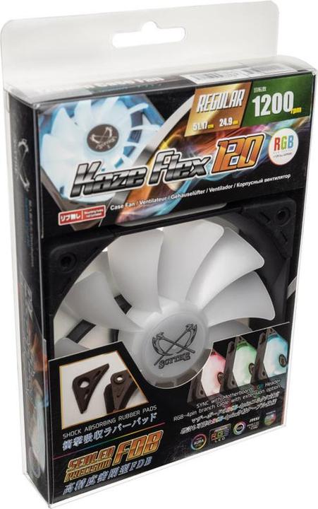 Actual product image Scythe Kaze Flex RGB fan, 1200 rpm (120 mm, 1 x)