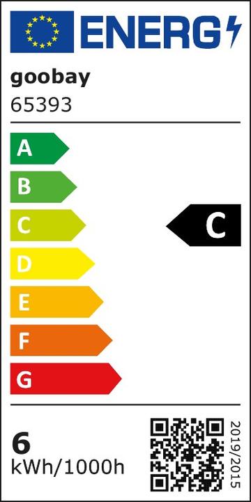 Energie-Label Goobay Filament-LED-Kerze (E14, 6 W, 1055 lm, 1 x, C)
