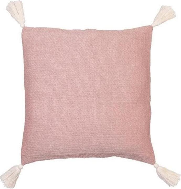 Produktbild Jean & Len Jean&Len Kissenbezug mit Quasten 45 cm x 45 cm, Rosa (45 x 45 cm)
