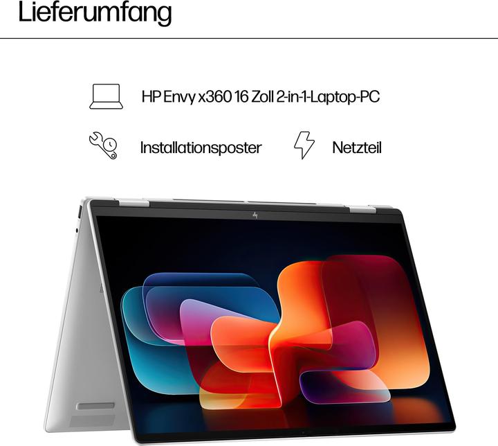 Produktbild HP ENVY x360 16" WUXGA IPS Core™ Ultra 7 155U 16GB/512GB SSD Win11 16-ac0473ng (16", 16 GB, 512 GB, DE)
