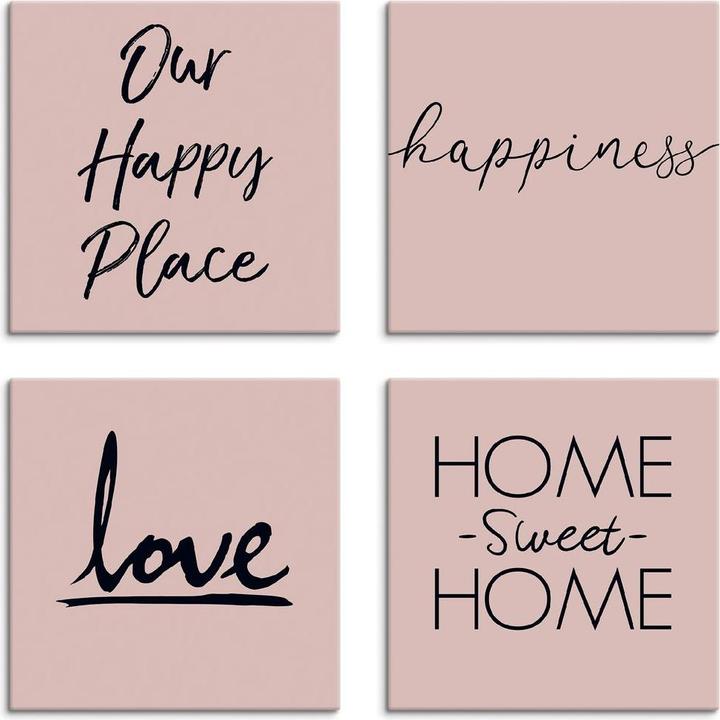 Produktbild Artland Ort Glück Liebe Home sweet Home J4KK (20 x 20 cm)