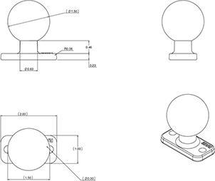 Image du produit RAM Mounts Base RAM, 1" x 2", C-size