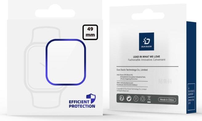 Immagine prodotto Dux Ducis Vetro temperato Flas con cornice in alluminio per Apple Watch Ultra 49 mm - nero