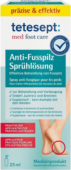 Produktbild Tetesept Anti Fusspilz (Fusscrème & Fussgel, 25 ml)