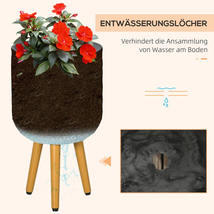 Immagine prodotto Outsunny Set di vasi da fiori con piedini rimovibili (30 cm)