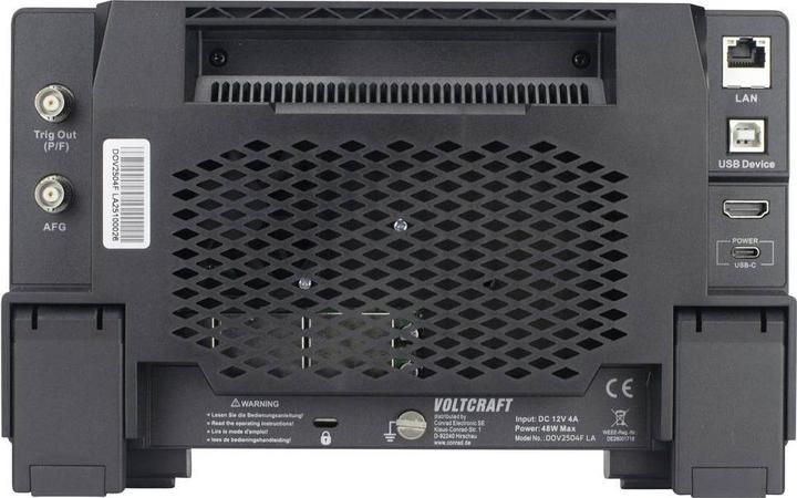Actual product image Voltcraft DOV2504F LA Digital-Oszilloskop 250 MHz 4-Kanal 1.25 GSa/s 100 Mpts 1 (CAT II)