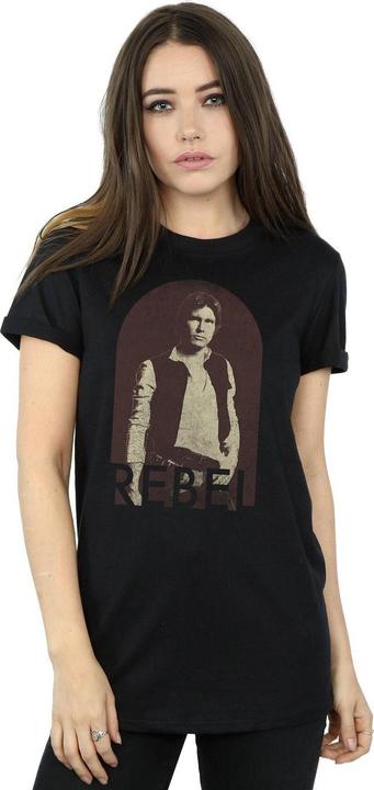 Immagine prodotto Star Wars Han Solo Rebel Maglietta Ampia Donna (L)