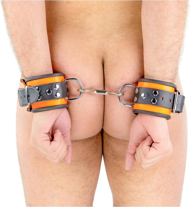Actual product image The Red Leather handcuffs