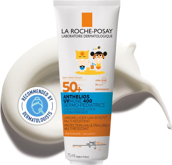 Actual product image La Roche Posay Anthelios Dermo Pediatrics Hydrating Milk UV Mune SPF50+ Tb 75 ml (Suntan lotion, SPF 50+, 75 ml, 83 g)