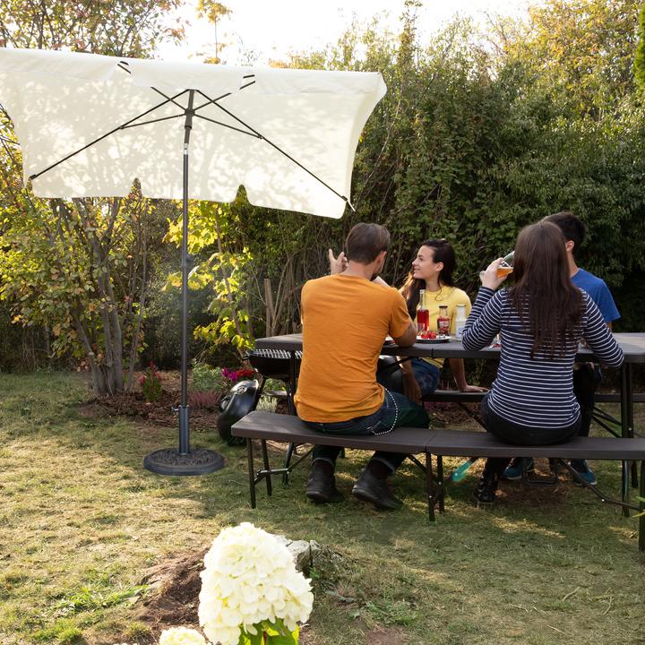 Image du produit Relaxdays Pied de parasol, motifs roses