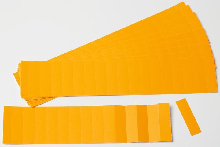 Produktbild Ultradex Einsteckkarten für 15mm Einsteckschiene 50x12mm orange VE=220 Stück (12 x 50 mm)