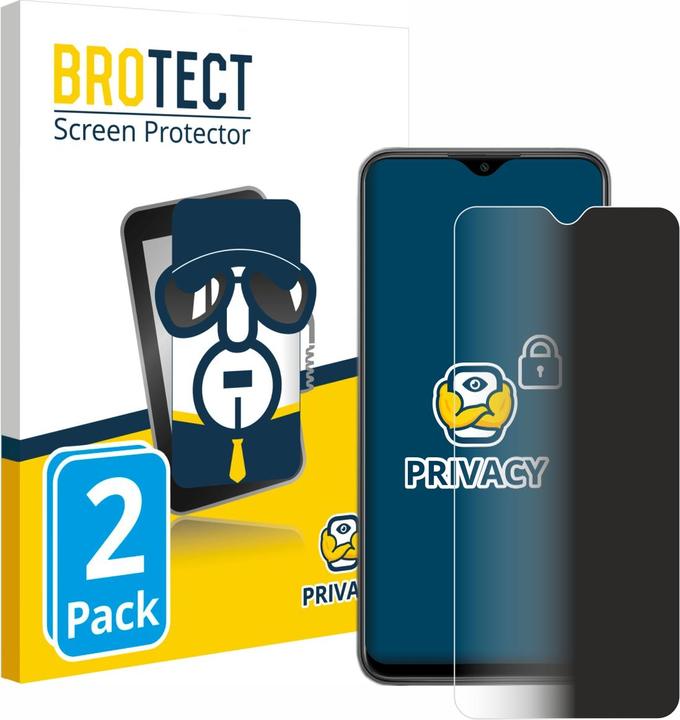 Actual product image BROTECT Anti-spy privacy film Blue light protection film (2 Piece, Xiaomi Redmi 9)