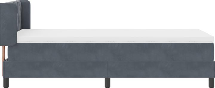 Image du produit VidaXL Lit boxspring avec matelas gris foncé 90x200 cm velours (90 x 200 cm)