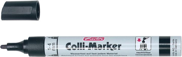Produktbild Herlitz Permanent-Marker Colli 1-4 mm, 1 Stück, Schwarz (Schwarz, Weiss, 4 mm, 1 x)