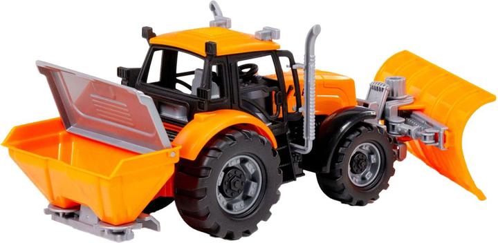 Actual product image Polesie Cavallino tractor with snow plough yellow, scale 1:32