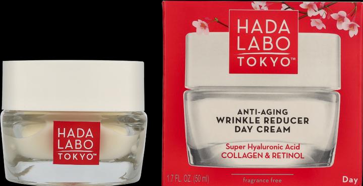 Actual product image Hada Labo Tokyo Anti-Ageing Wrinkle Reducer Day Cream with Super Hyaluronic (50 ml, Day cream)