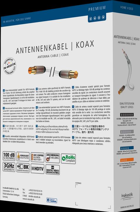 Actual product image Inakustik Premium antenna cable (100 dB, Antenna cable)