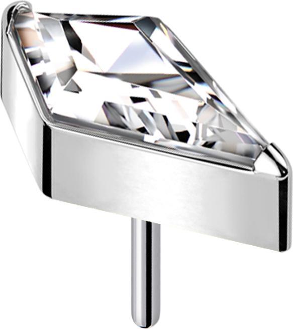Produktbild Star Piercing Threadless Diamant silber mit Kristall silber (Titan)