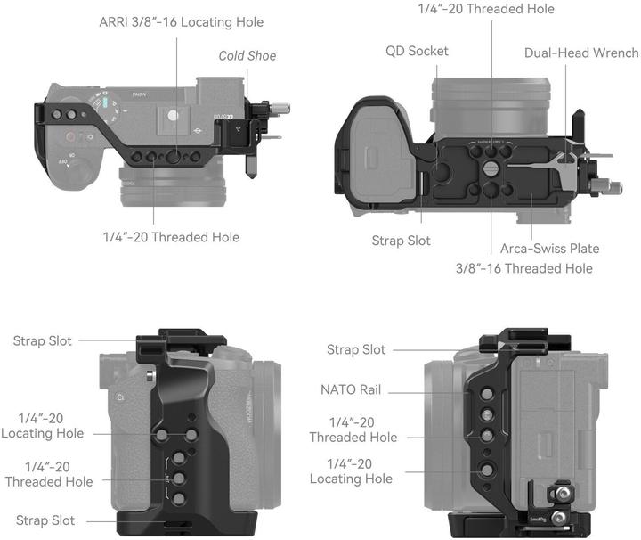 Immagine prodotto SmallRig Gabbia Kit Sony Alpha 6700 (Gabbietta)