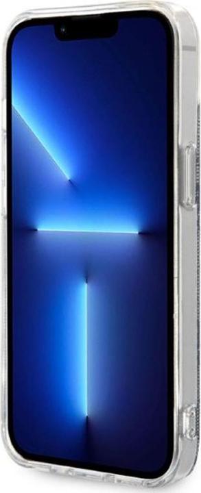 Image du produit Guess Zestaw GUBPP14SH4EACSB Etui+ chargeur iPhone 14 6,1" niebieski/blue hard case 4G Print MagSafe (Apple iPhone 14, Apple iPhone 13)