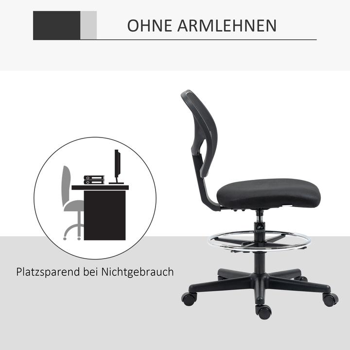 Produktbild Vinsetto Bürostuhl ideal für Sitz und Stehplätze mit Fussstütze