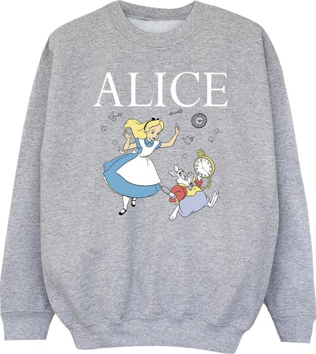 Disney Alice im Wunderland Mädchen folgen dem Kaninchen Sweatshirt