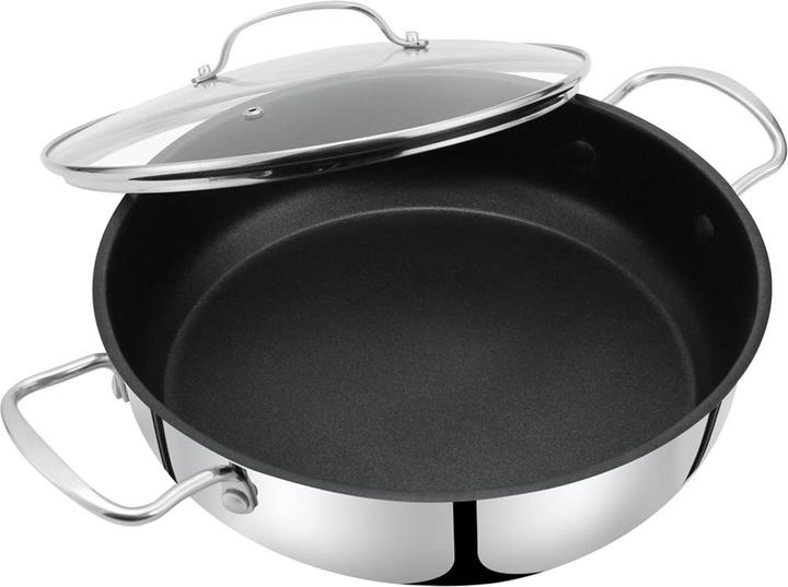 Produktbild neuetischkultur Servierpfanne mit Deckel (28 cm, Stielkasserolle, Edelstahl)