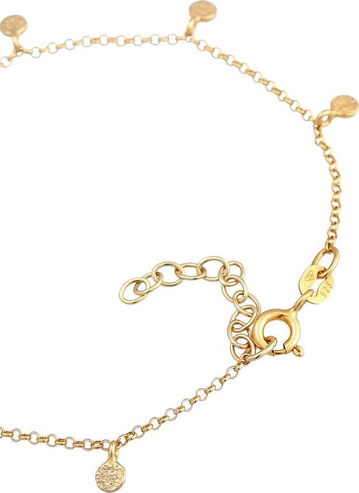 Immagine prodotto Elli Bracciale Piastra Moneta Rotonda Struttura Opaca Argento 925 (16 cm, Argento 925)