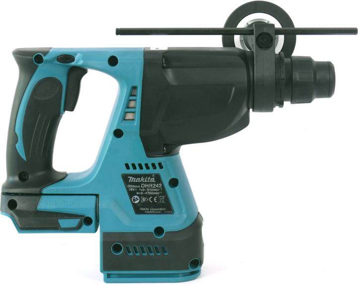Actual product image Makita DHR 242 RM1J Cordless hammer drill 18V 2.0J SDS-plus Brushless + 1x rechargeable battery 4.0Ah + (Rechargeable battery operated)
