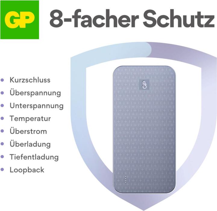 Actual product image GP Batteries GP PowerBank B+ Serie 10000 mAh blau (10000 mAh, 15 W)