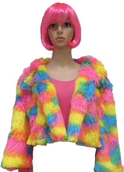 Produktbild Fasnacht Felljacke Kunterbunt L/XL (XL)