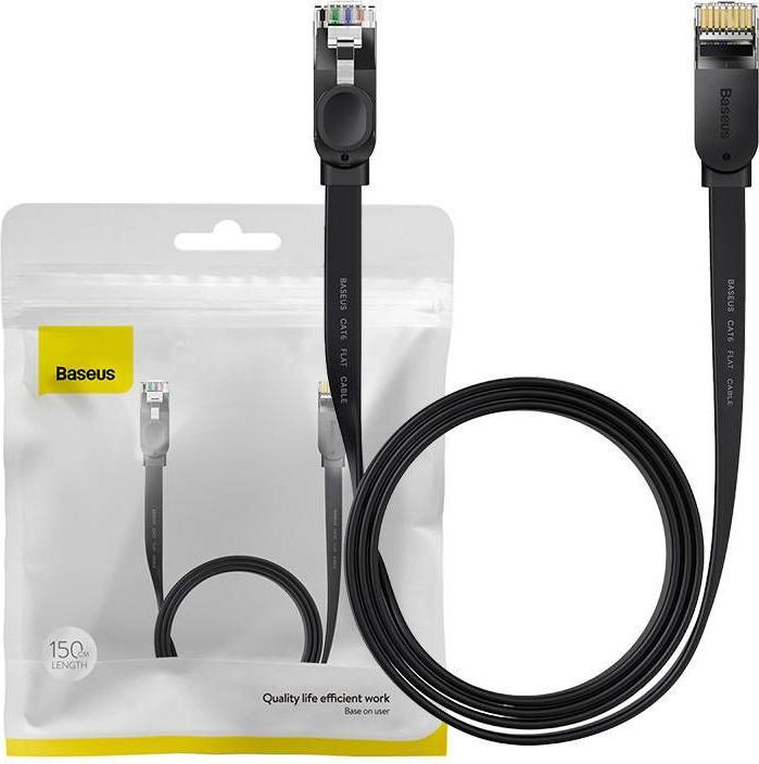 Produktbild Baseus Ethernet RJ45, 1Gbps, 1.5m network cable (black) (U/UTP, CAT6, 1.50 m)