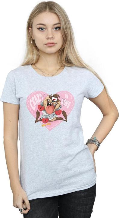 Immagine prodotto Looney Tunes Taz Valentine's Day Crazy In Love Maglietta Donna (M)