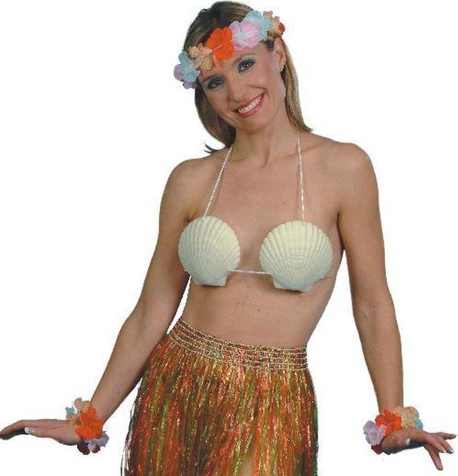 Actual product image Smiffys Hawaii - shell bra (One size)
