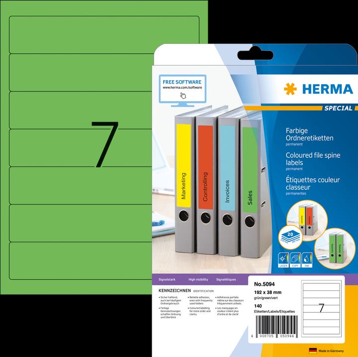Actual product image HERMA Folder labels A4