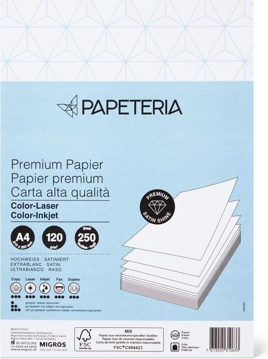 Papeteria High White Premium (120 g/m², 250 x, A4)