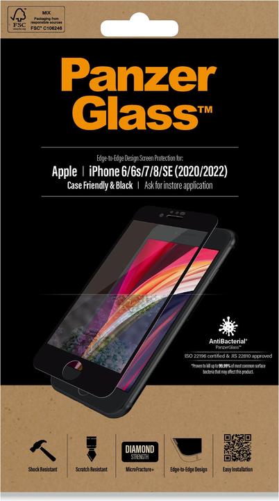 Produktbild PanzerGlass Case Friendly (1 Stück, Apple iPhone 7, Apple iPhone 6s, Apple iPhone 8, Apple iPhone 6, Apple iPhone SE)